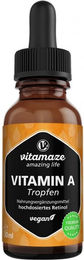 Vitamaze Vitamin A 500 µg hochdosiert vegan Tropfen – Bild 1 von 2
