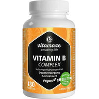 Produktbild von Vitamaze Vitamin B-Komplex hochdosiert vegan Tabletten 180 Stück