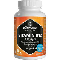 Produktbild von Vitamaze Vitamin B12 1.000 µg hochdosiert vegan Tabletten 180 Stück