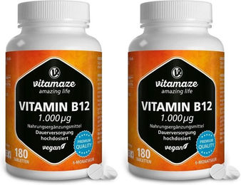 Vitamaze Vitamin B12 1000 µg Tabletten vegan 180 Stück – Bild 1 von 1