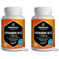 Produktbild von Vitamaze Vitamin B12 1000 µg Tabletten vegan 180 Stück