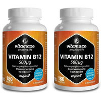 Produktbild von Vitamaze Vitamin B12 500 µg Tabletten vegan ohne Zusatzstoffe 180 Stück
