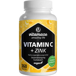 Vitamaze Vitamin C 1000 mg und Zink vegan Tabletten 360 Stück – Bild 1 von 5