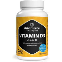 Produktbild von Vitamaze Vitamin D3 2000 IE Tabletten vegetarisch 60 Stück