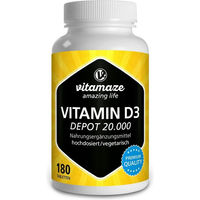Produktbild von Vitamaze Vitamin D3 Depot hochdosiert 20000 IE Tabletten vegetarisch 180 Stück