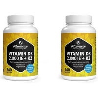 Produktbild von Vitamaze Vitamin D3 K2 2000 I.E. Tabletten vegetarisch 240 Stück