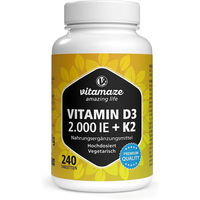 Produktbild von Vitamaze Vitamin D3 K2 Tabletten 1000 IE mit 100 µg K2 vegetarisch 60 Stück