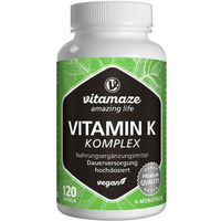 Produktbild von Vitamaze Vitamin K1 + K2 Komplex hochdosiert vegan Kapseln 120 Stück