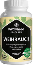 Vitamaze Weihrauch Boswellia 900 mg hochdosiert vegan Kapseln 120 Stück – Bild 1 von 2