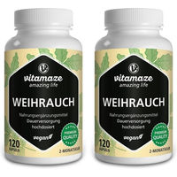 Produktbild von Vitamaze Weihrauch Boswellia Kapseln vegan ohne Zusatzstoffe 120 Stück