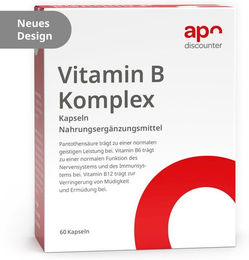 Vitamin B Komplex Kapseln von apodiscounter vegan 60 Stück – Bild 1 von 1