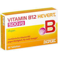 Produktbild von Vitamin B12 Hevert 500 µg Tabletten vegan vegetarisch für Erwachsene 60 Stück