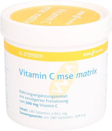 Vitamin C MSE Matrix Tabletten 500 mg 180 Stück glutenfrei laktosefrei ohne Gelatine von MSE Pharmazeutika GmbH – Bild 1 von 1