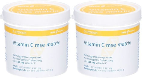 Vitamin C MSE Matrix Tabletten 500 mg 180 Stück glutenfrei und laktosefrei – Bild 1 von 1