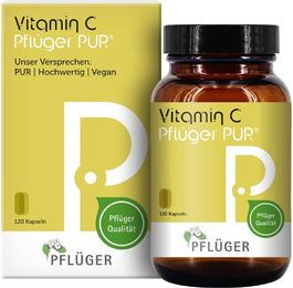 Vitamin C Pflüger PUR Calciumascorbat 250 mg Kapseln 120 Stück vegan glutenfrei laktosefrei ohne Gelatine – Bild 1 von 1