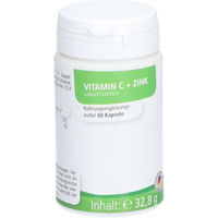 Produktbild von Vitamin C und Zink Kapseln vegan mit Ascorbinsäure und Zinkgluconat