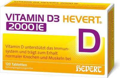 Vitamin D3 Hevert 2000 IE Tabletten 120 Stück – Bild 1 von 1