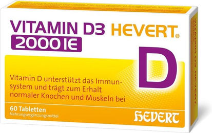 Vitamin D3 Hevert 2000 IE Tabletten 60 Stück – Bild 1 von 1