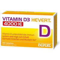Produktbild von Vitamin D3 Hevert 4000 IE Tabletten vegetarisch laktosefrei glutenfrei für Erwachsene und Senioren