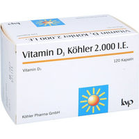 Produktbild von Vitamin D3 Köhler Pharma 2000 IE Kapseln 120 Stück glutenfrei laktosefrei ohne Zusatzstoffe