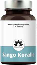 Vitamin Fuchs Sango Koralle Algenkalk Kapseln vegan ohne Zusatzstoffe 120 Stück – Bild 1 von 3