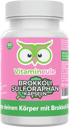 Vitamineule® Brokkoli Sulforaphan Kapseln - 400 mg - 40 mg Sulforaphan - vegan und ohne Zusatzstoffe – Bild 1 von 1
