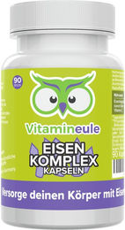 Vitamineule® Eisen Komplex Kapseln mit 56 mg Eisenbisglycinat und Vitamin C ohne Zusatzstoffe für Erwachsene und Kinder – Bild 1 von 1