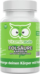 Vitamineule® Folsäure Kapseln 400 µg ohne Zusatzstoffe für Erwachsene, Schwangere und Stillende – Bild 1 von 1