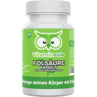Produktbild von Vitamineule® Folsäure Kapseln 400 µg ohne Zusatzstoffe für Erwachsene, Schwangere und Stillende