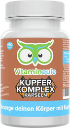 Vitamineule® Kupfer Komplex Kapseln mit Kupfer ohne Zusatzstoffe für Erwachsene und Kinder 150 Stück – Bild 1 von 1