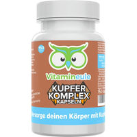 Produktbild von Vitamineule® Kupfer Komplex Kapseln mit Kupfer ohne Zusatzstoffe für Erwachsene und Kinder 150 Stück