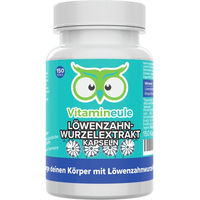 Produktbild von Vitamineule® Löwenzahnwurzelextrakt Kapseln 500 mg 10:1 Extrakt vegan und ohne Zusatzstoffe
