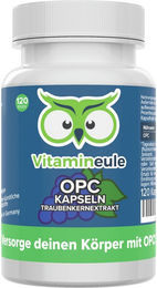 Vitamineule® OPC Kapseln mit 500 mg Traubenkernextrakt ohne Zusatzstoffe 120 Stück – Bild 1 von 1