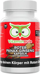 Vitamineule Roter Panax Ginseng Kapseln vegan ohne Zusatzstoffe – Bild 1 von 2