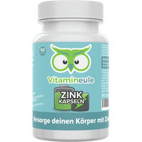 Produktbild von Vitamineule® Zink Bisglycinat Kapseln 25 mg vegan ohne Zusatzstoffe für Erwachsene und Kinder