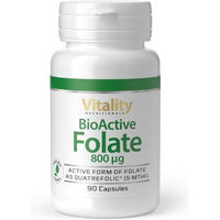 Produktbild von VitaminExpress Folsäure Kapseln vegan ohne Zusatzstoffe für Schwangere und Stillende