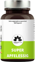 VitaminFuchs Apfelessig Kapseln Bio ohne Zusatzstoffe 180 Stück – Bild 1 von 3