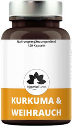 VitaminFuchs Kurkumaextrakt und Weihrauchpulver Kapseln 120 Stück – Bild 1 von 2