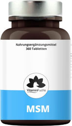 VitaminFuchs MSM Organischer Schwefel Tabletten Vegan ohne Zusatzstoffe 365 Stück – Bild 1 von 4