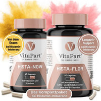 Produktbild von VitaPart Hista-Now & Hista-Flor Duo Kapseln vegan laktosefrei und glutenfrei