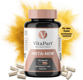 VitaPart Hista-Now Kapseln mit DAO-Co-Faktoren vegan glutenfrei und laktosefrei – Bild 1 von 4