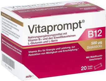 Vitaprompt B12 500 µg Direktsticks vegan 20 Stück – Bild 1 von 5