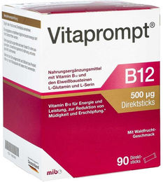 Vitaprompt B12 500 µg Direktsticks vegan 90 Stück – Bild 1 von 3