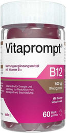 Vitaprompt Vitamin B12 500 µg Weichgummis 60 Stück vegan zuckerfrei glutenfrei laktosefrei – Bild 1 von 4