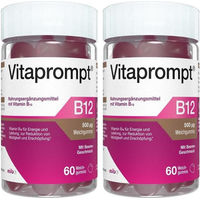 Produktbild von Vitaprompt Vitamin B12 Gummis 500 µg vegan zuckerfrei glutenfrei laktosefrei 120 Stück