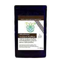 Produktbild von VITARAGNA Mushrox Vitalpilz Kaffee Arabica Instant Mushroom Coffee mit Cordyceps, Ganoderma und Reishi, Pulver, 30 Portionen, vegan, glutenfrei und laktosefrei