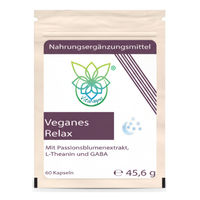 Produktbild von VITARAGNA Relax Veganes Nahrungsergänzungsmittel mit Passionsblumenextrakt, Zitronengrasblatt-Extrakt, L-Theanin und GABA, 60 Kapseln