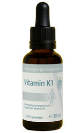 VITARAGNA Vitamin K1 Tropfen vegan, hochdosiertes Liquid in Olivenöl, 30 ml – Bild 1 von 3