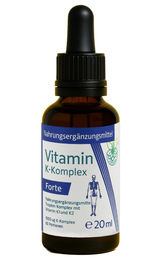 VITARAGNA Vitamin K2 Forte Tropfen mit K1 und K2 K-Komplex Menaquinon MK7 hochdosiert 20 ml – Bild 1 von 5