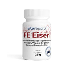 Vitaresorp FE Plus Qineva Liposomales Eisen und Vitamin C Kapseln Vegan Laktosefrei Glutenfrei 30 Stück – Bild 1 von 1